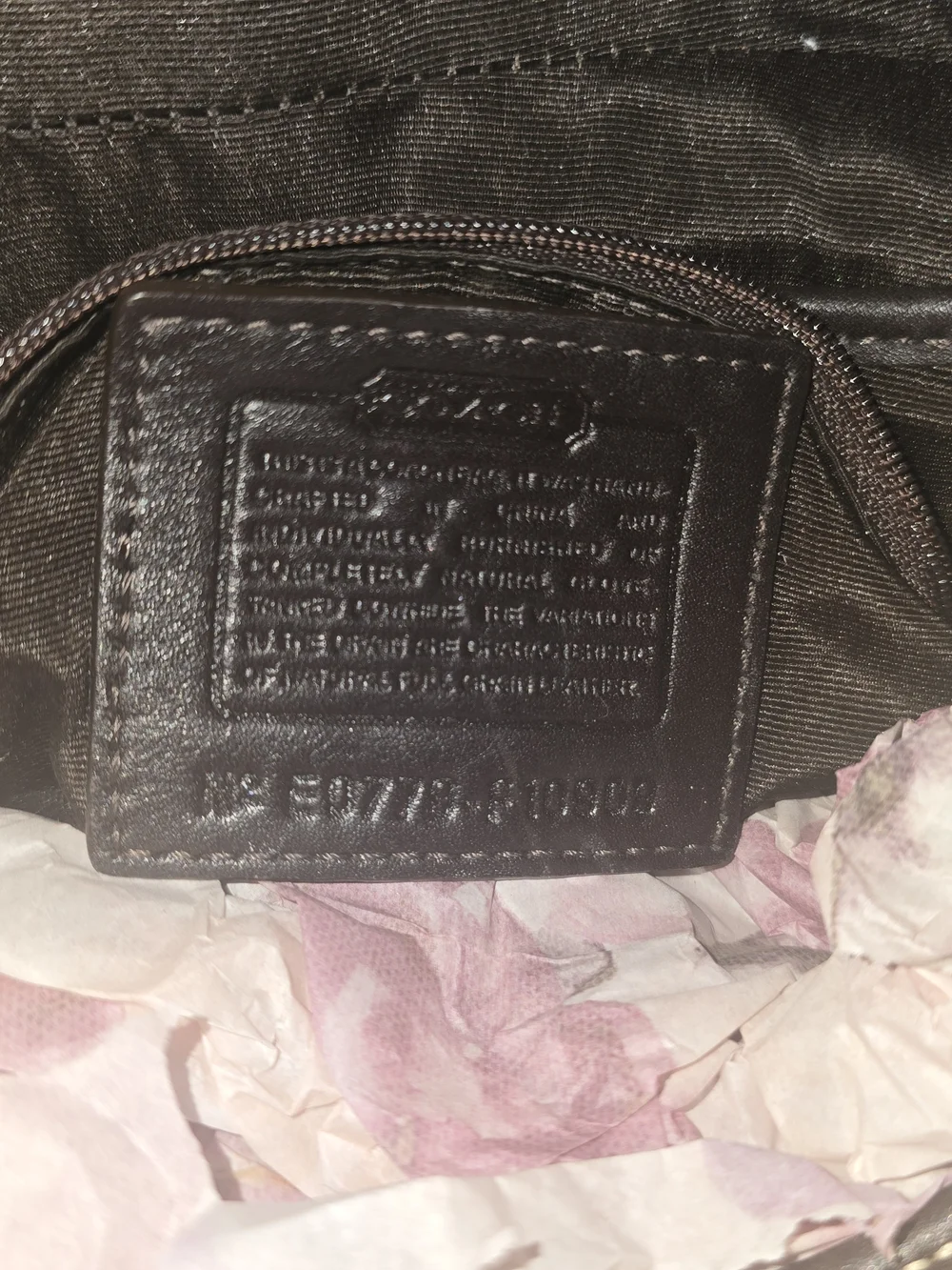 Vintage Coach Classic Tan Shoulder Bag with Dark Brown Trim